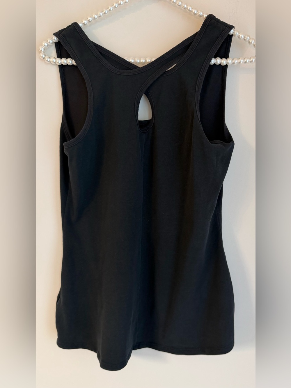 The North Face Breezeback Knit Tank Top Black Cross Back Keyhole Medium - Picture 12 of 13